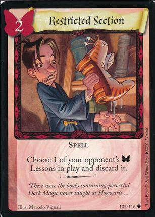 Harry Potter (Base Set) card 102 Restricted Section