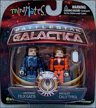 Battlestar Galactica Minimates figure 11 Lieutenant Felix Gaeta and Specialist Cally Tyrol 
