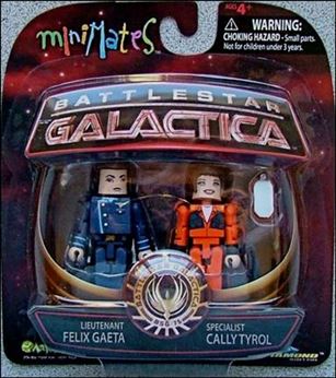 Battlestar Galactica Minimates figure 11 Lieutenant Felix Gaeta and Specialist Cally Tyrol 