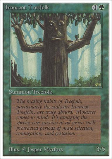 Magic the Gathering: Unlimited (Base Set) card 204 Ironroot Treefolk