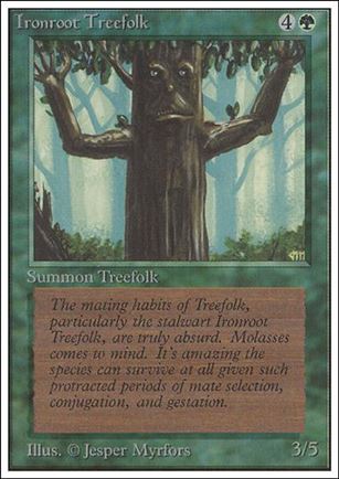 Magic the Gathering: Unlimited (Base Set) card 204 Ironroot Treefolk