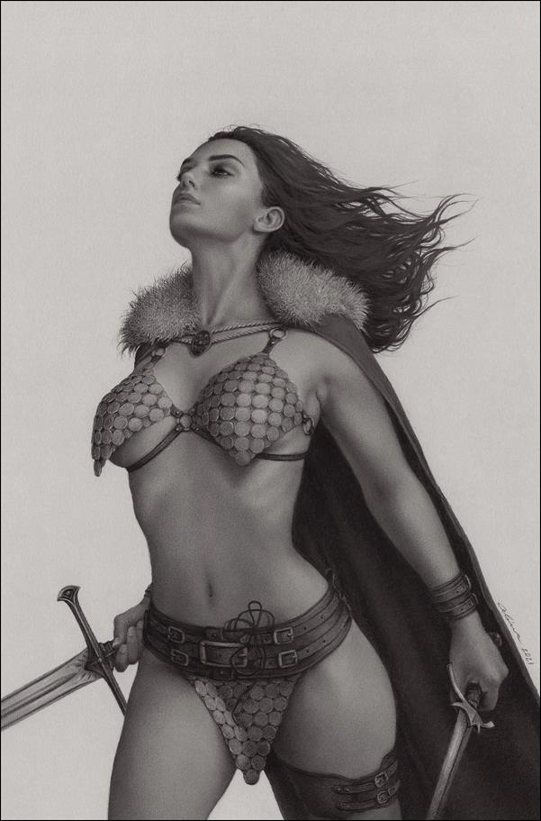 Invincible Red Sonja issue 5-I Celina 1:11 Grayscale Virgin Cover