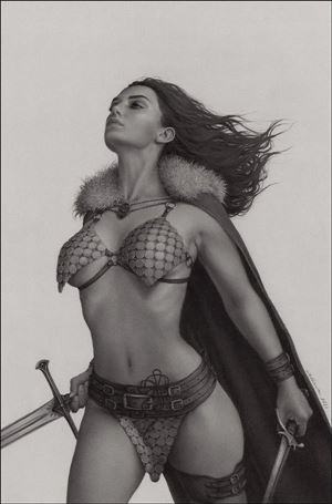 Invincible Red Sonja issue 5-I Celina 1:11 Grayscale Virgin Cover