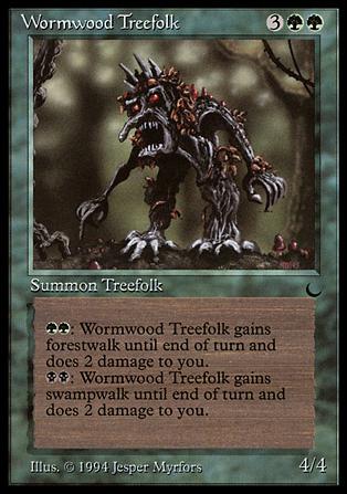 Magic the Gathering: The Dark (Base Set) card 92 Wormwood Treefolk
