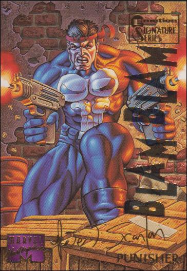 1995 Marvel Masterpieces (Multi-Foil E-Motion Parallel Base Set) card 81 Punisher