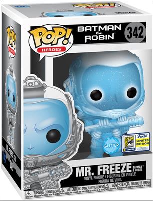 POP! Heroes figure 342-B Mr. Freeze Batman & Robin (Glitter) SDCC 2020