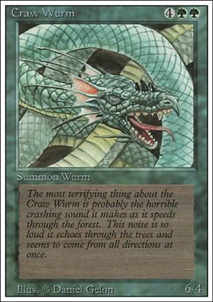 Magic the Gathering: Revised (Base Set) card 190 Craw Wurm