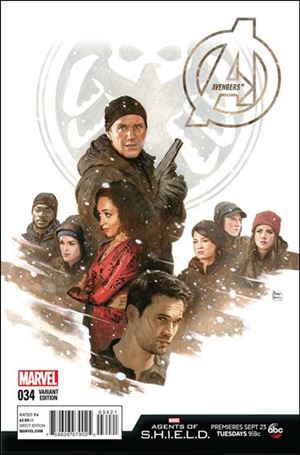 Avengers (2013) issue 34-B Paolo Rivera 1:10 Agents of S.H.I.E.L.D. Cover
