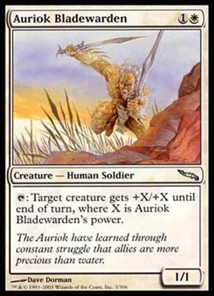 Magic the Gathering: Mirrodin (Base Set) card 3 Auriok Bladewarden