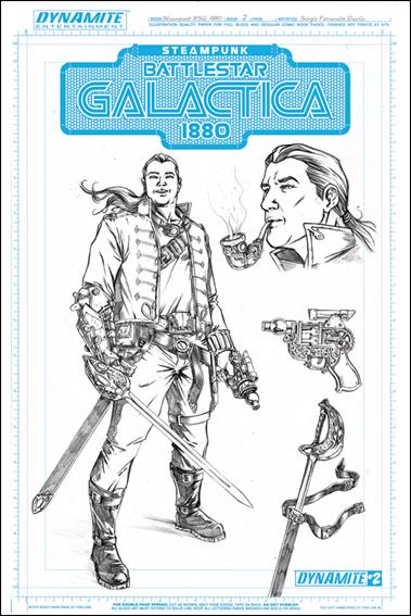 Steampunk Battlestar Galactica: 1880 issue 2-B Sergio Fernandez Davila 1:10 Starbuck Cover