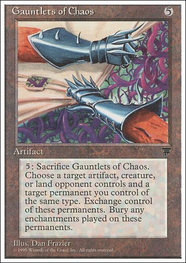 Magic the Gathering: Chronicles (Base Set) card 99 Gauntlets of Chaos