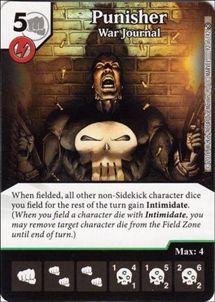 Marvel Dice Masters Civil War card 92 Punisher: War Journal