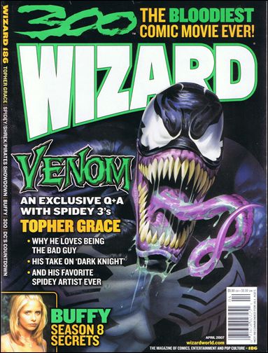 Wizard: The Magazine of Comics, Entertainment and Pop Culture issue 186 Venom Cover 