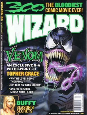 Wizard: The Magazine of Comics, Entertainment and Pop Culture issue 186 Venom Cover 