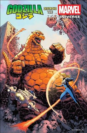Godzilla Destroys the Marvel Universe issue 1-E Dave Wachter Cover