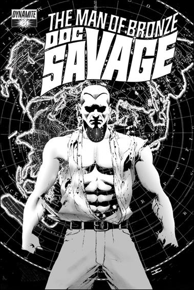 Doc Savage (2013) issue 8-C John Cassaday Black & White Cover