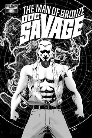 Doc Savage (2013) issue 8-C John Cassaday Black & White Cover