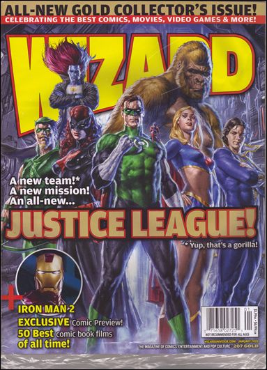Wizard: The Magazine of Comics, Entertainment and Pop Culture issue 207 Gold Edition Justice League Cover