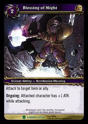World of Warcraft: Heroes of Azeroth (Base Set) card 62 Blessing of Might