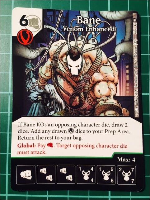 DC Comics Dice Masters World's Finest card 76-B Bane: Venom Enhanced  (Foil)