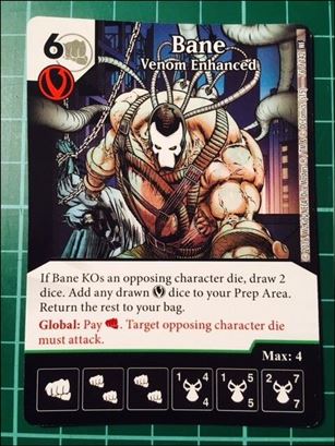 DC Comics Dice Masters World's Finest card 76-B Bane: Venom Enhanced  (Foil)