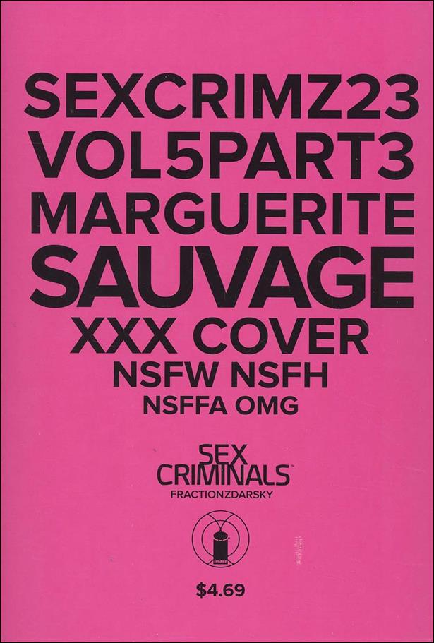 Sex Criminals issue 23-B Polybagged Marguerite Sauvage XXX Cover