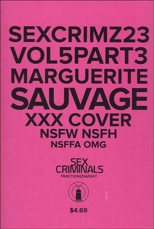 Sex Criminals issue 23-B Polybagged Marguerite Sauvage XXX Cover