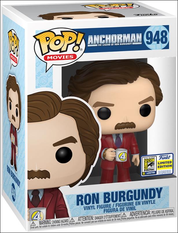 POP! Movies figure 948 Ron Burgundy (Coffee Mug) SDCC 2020 Exclusive