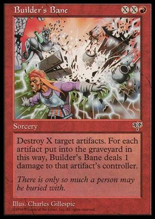 Magic the Gathering: Mirage (Base Set) card 160 Builder's Bane