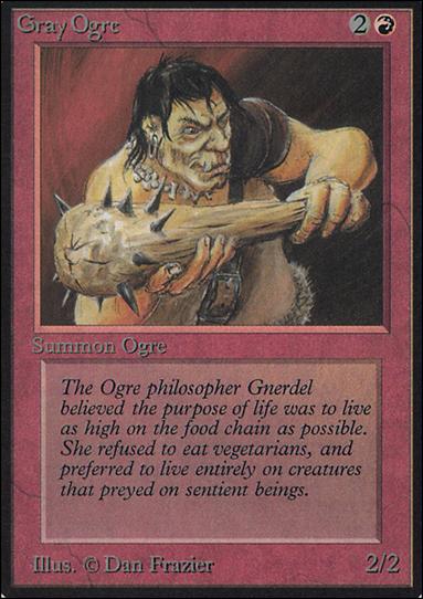 Magic the Gathering: Limited Edition Alpha (Base Set) card 156 Gray Ogre