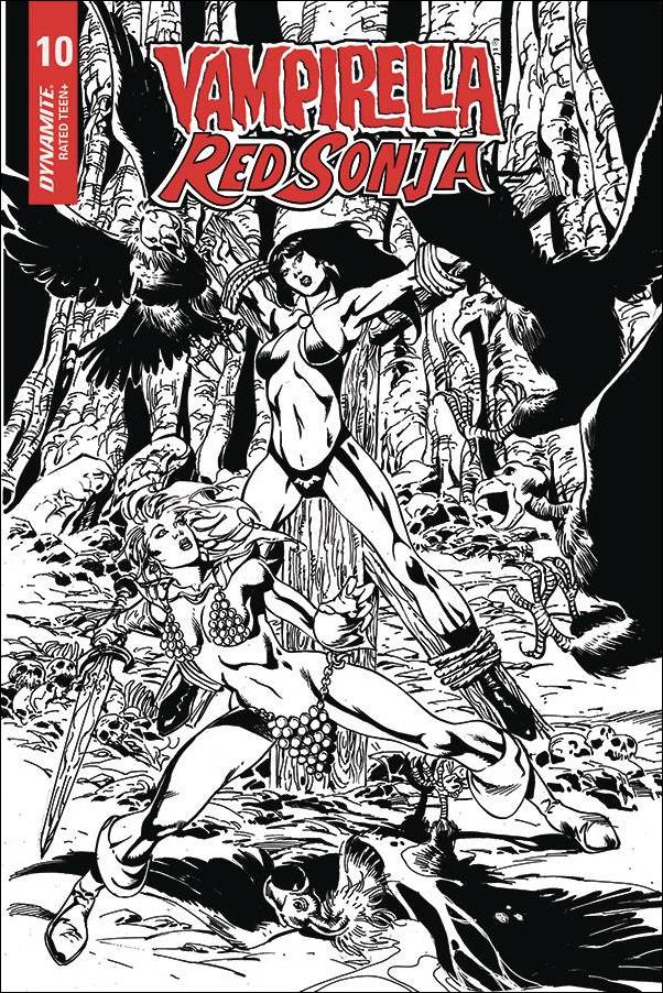 Vampirella / Red Sonja issue 10-H Roberto Castro 1:7 Black & White Cover