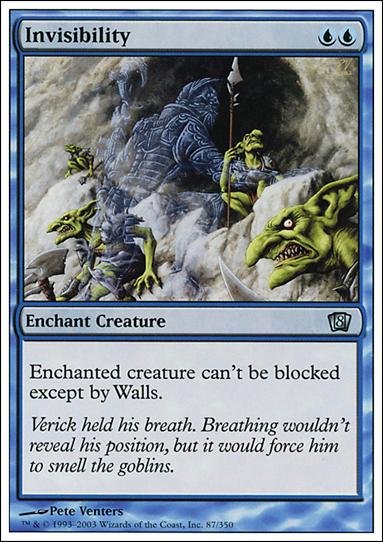 Magic the Gathering: 8th Edition (Base Set) card 87 Invisibility