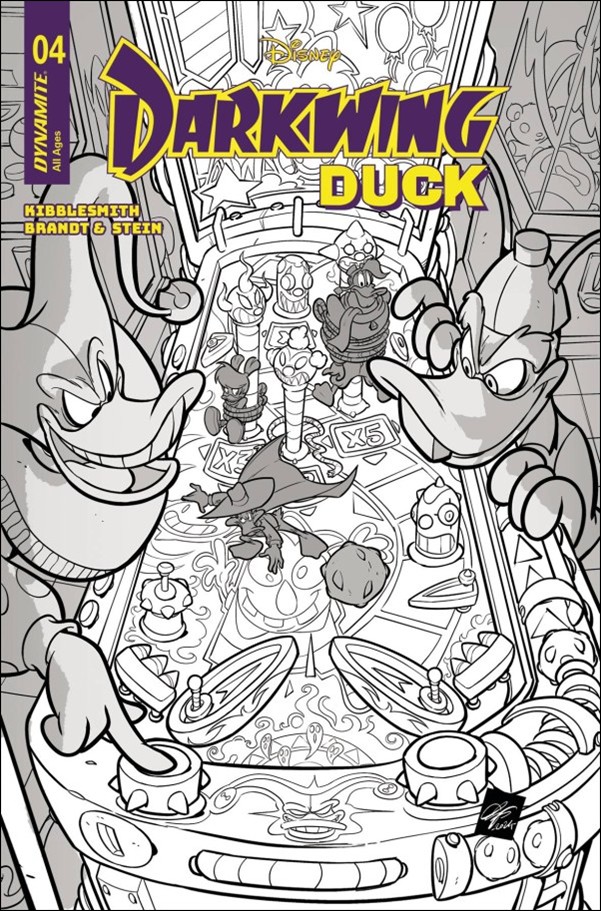 Darkwing Duck (2025) issue 4-H Ciro Cangialosi B&W 1:10 Cover