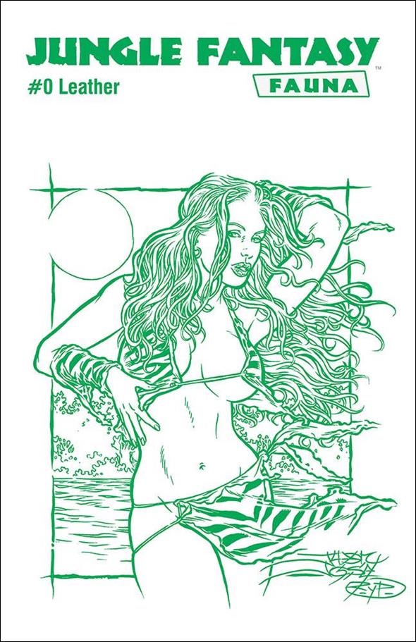 Jungle Fantasy: Fauna issue 0-Y Leather Jungle Green Cover