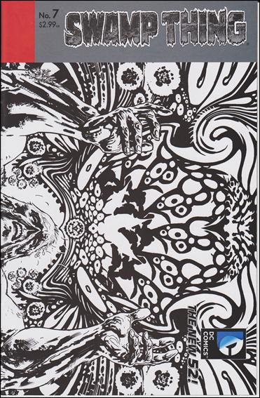 Swamp Thing (2011) issue 7-B 1:25 Black and White Wraparound Cover