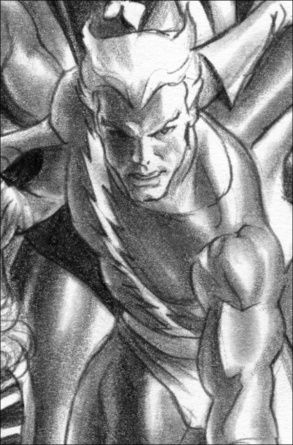 Vision & the Scarlet Witch (2025) issue 1-G Alex Ross 1:100 Sketch B&W Timeless Virgin Cover