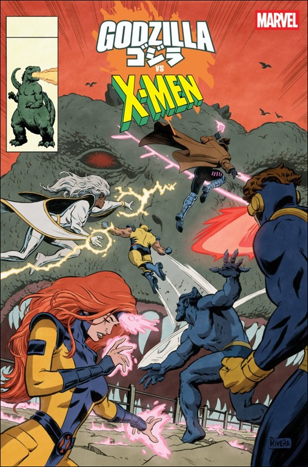 Godzilla vs. X-Men issue 1-F Paolo Rivera King of the Monsters Homage Cover