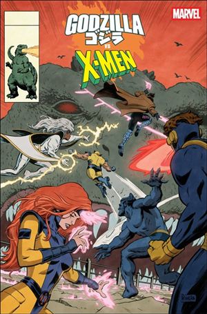 Godzilla vs. X-Men issue 1-F Paolo Rivera King of the Monsters Homage Cover