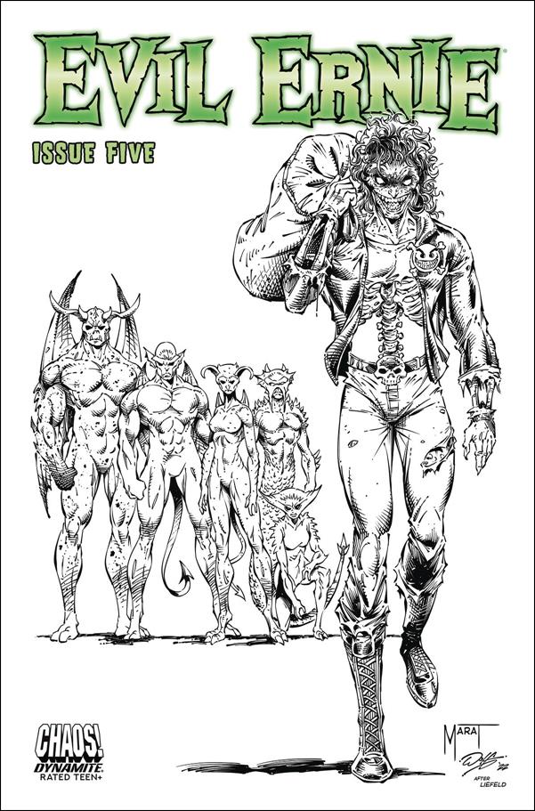 Evil Ernie (2021) issue 5-E Marat Mychaels 1:7 Black & White Cover