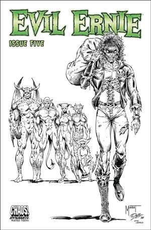 Evil Ernie (2021) issue 5-E Marat Mychaels 1:7 Black & White Cover