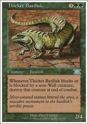 Magic the Gathering: 6th Edition (Base Set) card 256 Thicket Basilisk