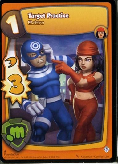 Super Hero Squad (Base Set) card 65 Target Practice - Elektra