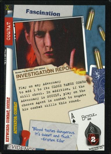 X-Files: The Truth Is Out There (Base Set) card XF97-0023v2 Fascination