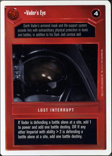 Star Wars: Premiere Unlimited (Base Set) card 101 Vader's Eye