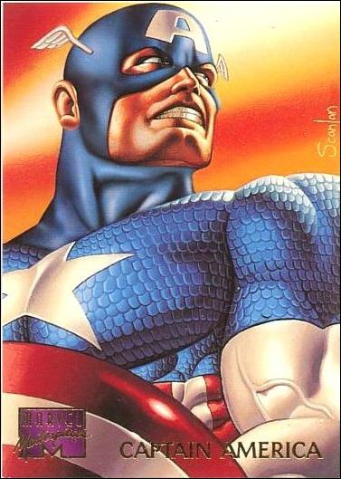 1995 Marvel Masterpieces (Base Set) card 18 Captain America