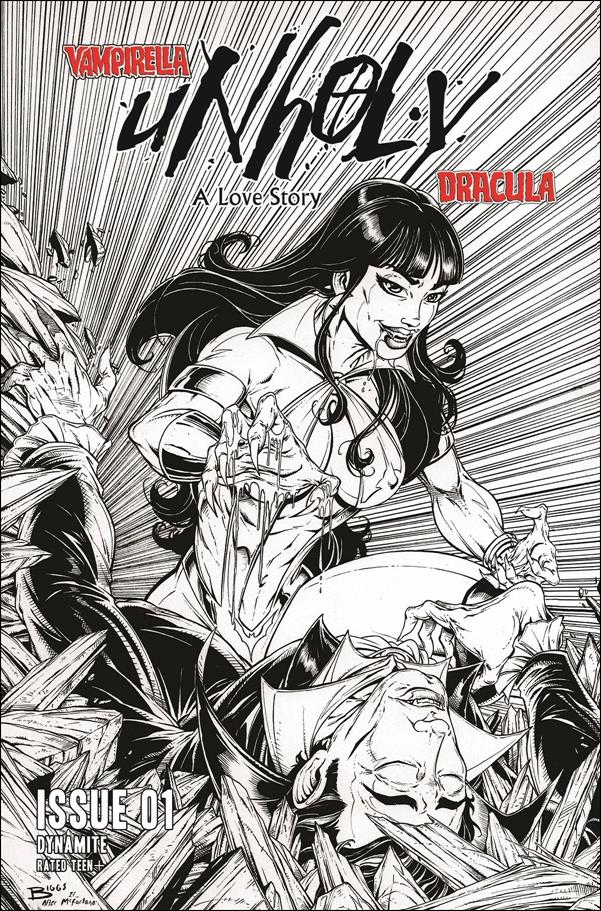 Vampirella/Dracula: Unholy issue 1-K Jason Biggs 1:11 Black & White Cover