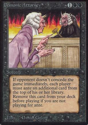 Magic the Gathering: Limited Edition Alpha (Base Set) card 102 Demonic Attorney
