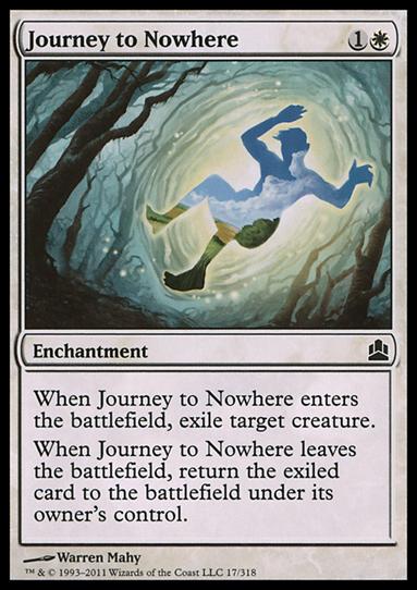 Magic the Gathering: Commander (Base Set) card 17 Journey to Nowhere