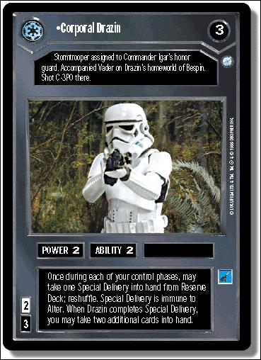 Star Wars: Endor Limited (Base Set) card 6 Coporal Drazin