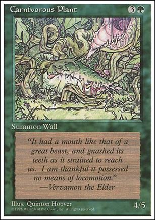 Magic the Gathering: 4th Edition (Base Set) card 235 Carnivorous Plant